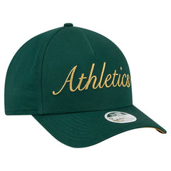 Athletics New Era Women's Metallic A-Frame 9FORTY Adjustable Hat | MLB US