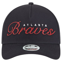 Atlanta Braves New Era Women's Metallic A-Frame 9FORTY Adjustable Hat | MLB Shop