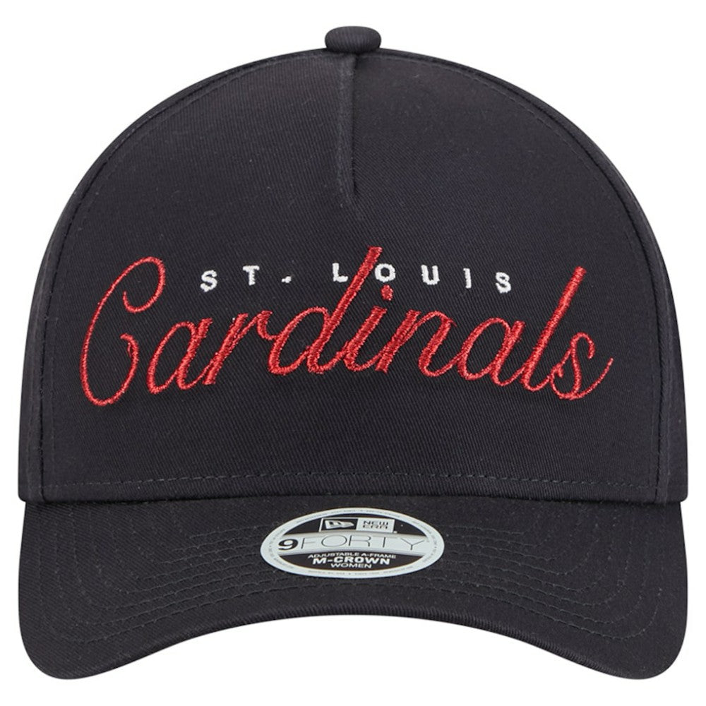 St. Louis Cardinals New Era Women's Metallic A-Frame 9FORTY Adjustable Hat | MLB US