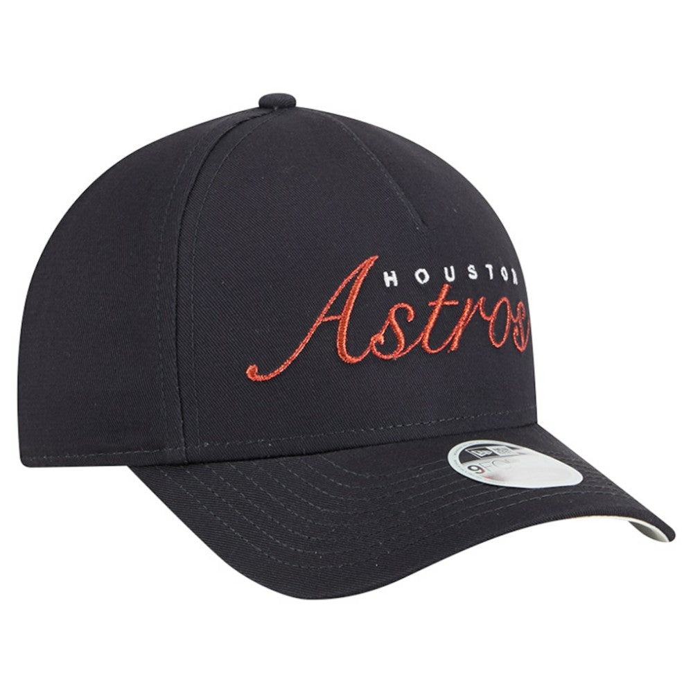 Houston Astros New Era Women's Metallic A-Frame 9FORTY Adjustable Hat | MLB New