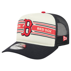 Boston Red Sox New Era Banner A-Frame 9FIFTY Trucker Snapback Hat | MLB Shop