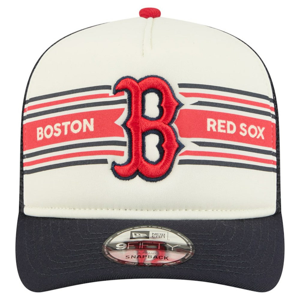Boston Red Sox New Era Banner A-Frame 9FIFTY Trucker Snapback Hat | MLB Shop