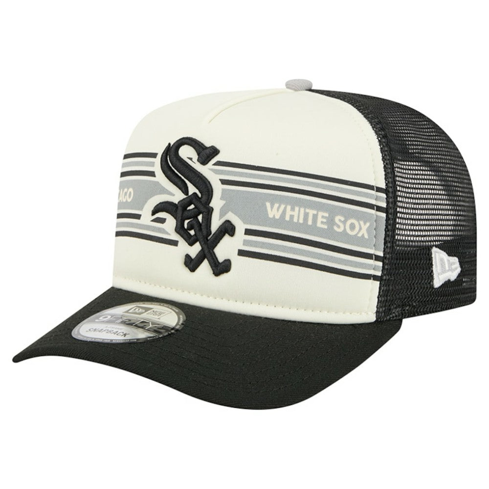 Chicago White Sox New Era Banner A-Frame 9FIFTY Trucker Snapback Hat | MLB Discount