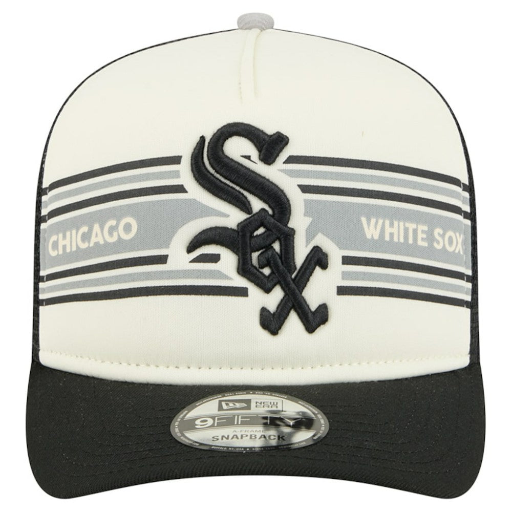 Chicago White Sox New Era Banner A-Frame 9FIFTY Trucker Snapback Hat | MLB Discount
