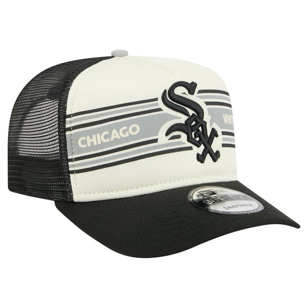 Chicago White Sox New Era Banner A-Frame 9FIFTY Trucker Snapback Hat | MLB Discount