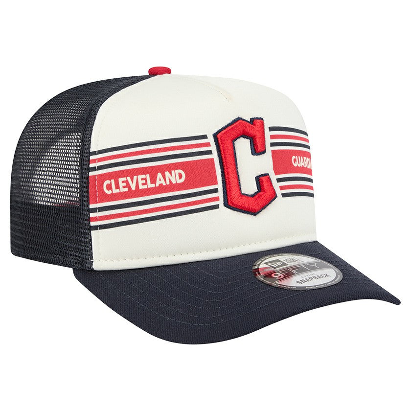 Cleveland Guardians New Era Banner A-Frame 9FIFTY Trucker Snapback Hat | MLB For sale