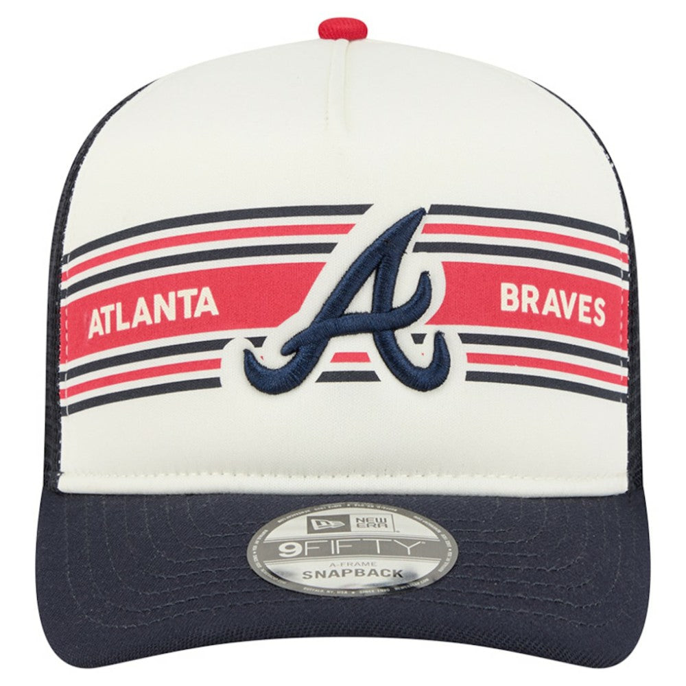 Atlanta Braves New Era Banner A-Frame 9FIFTY Trucker Snapback Hat | MLB For sale