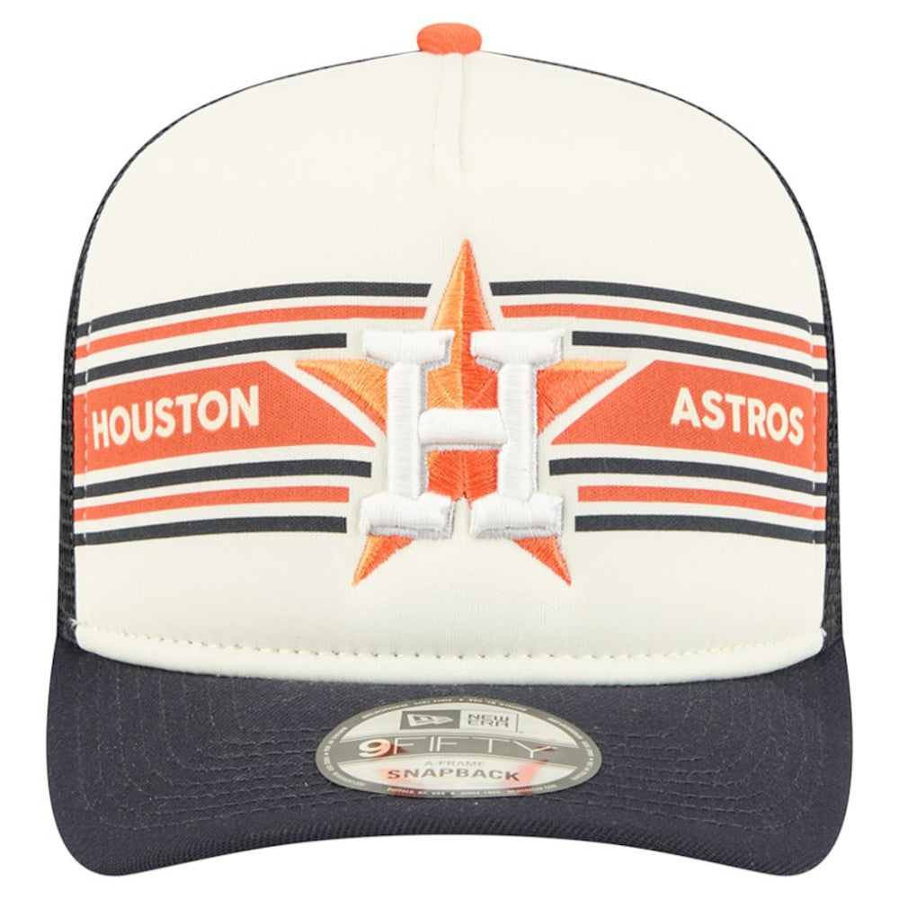 Houston Astros New Era Banner A-Frame 9FIFTY Trucker Snapback Hat | MLB US