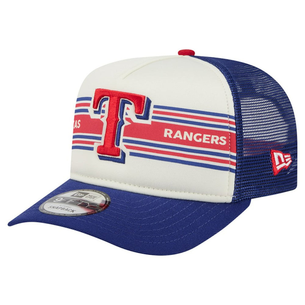 Texas Rangers New Era Banner A-Frame 9FIFTY Trucker Snapback Hat | MLB Shop