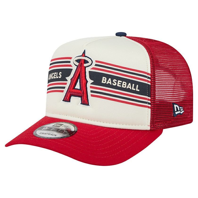 Los Angeles Angels New Era Banner A-Frame 9FIFTY Trucker Snapback Hat | MLB Online
