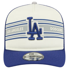 Los Angeles Dodgers New Era Banner A-Frame 9FIFTY Trucker Snapback Hat | MLB For sale