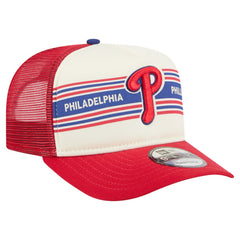 Philadelphia Phillies New Era Banner A-Frame 9FIFTY Trucker Snapback Hat | MLB Outlet