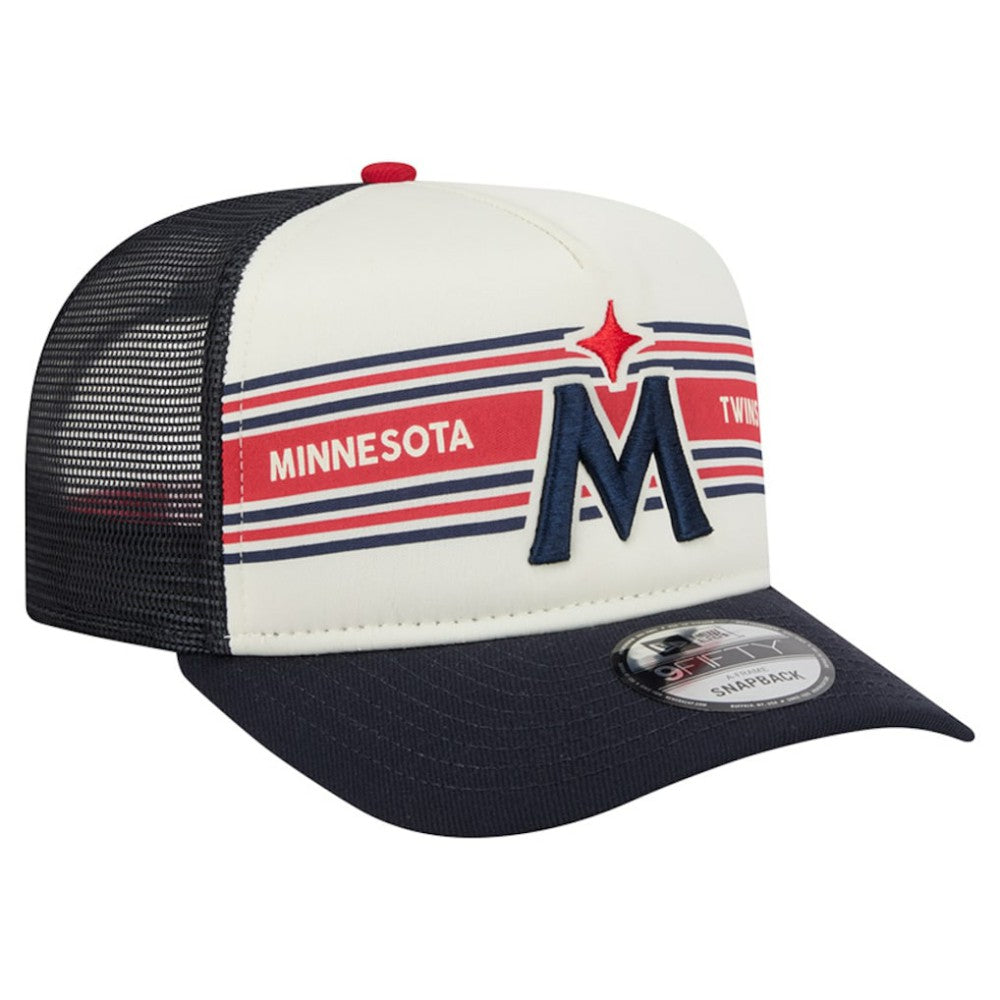 Minnesota Twins New Era Banner A-Frame 9FIFTY Trucker Snapback Hat | MLB On Sale