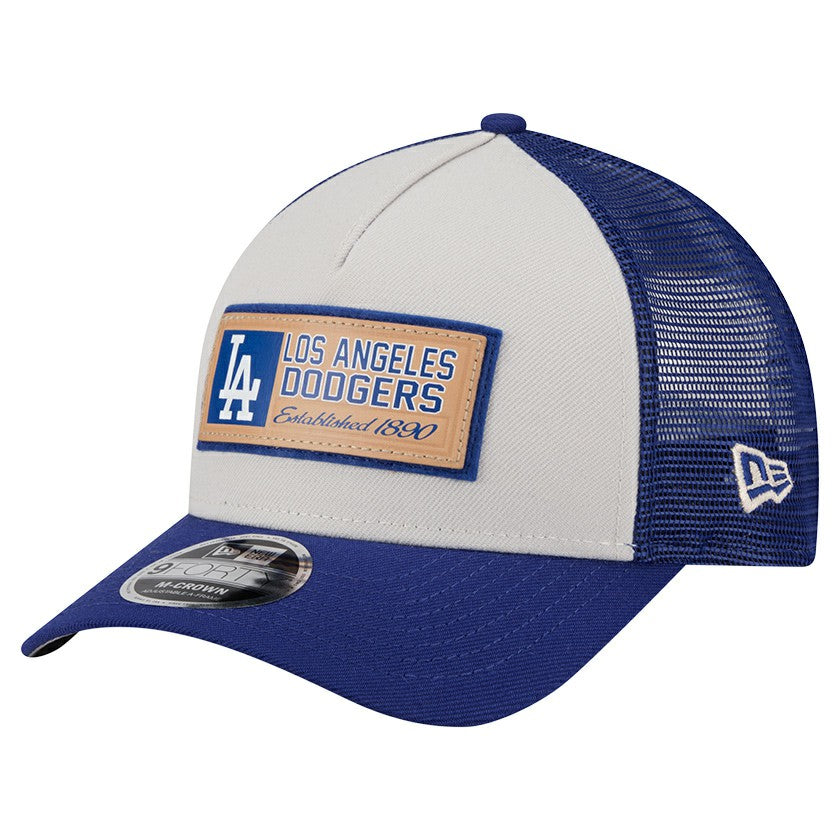 Los Angeles Dodgers New Era Text A-Frame Trucker 9FORTY Hat | MLB Discount