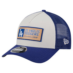 Los Angeles Dodgers New Era Text A-Frame Trucker 9FORTY Hat | MLB Discount