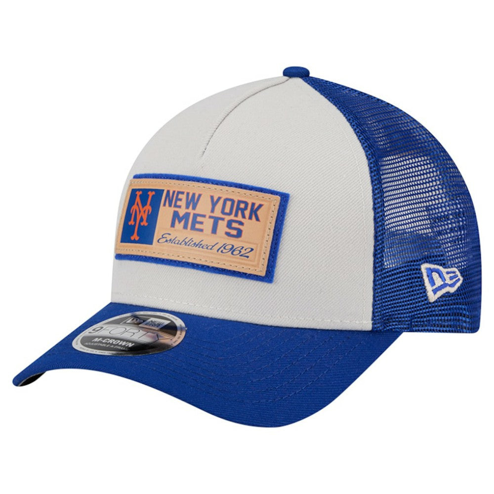 New York Mets New Era Text A-Frame Trucker 9FORTY Hat | MLB Sale