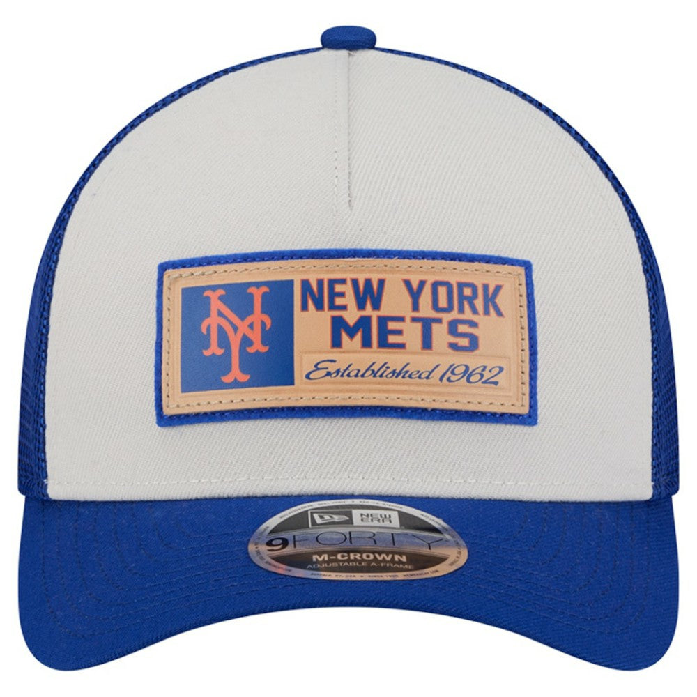 New York Mets New Era Text A-Frame Trucker 9FORTY Hat | MLB Sale