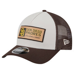 San Diego Padres New Era Text A-Frame Trucker 9FORTY Hat | MLB For sale