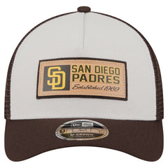 San Diego Padres New Era Text A-Frame Trucker 9FORTY Hat | MLB For sale