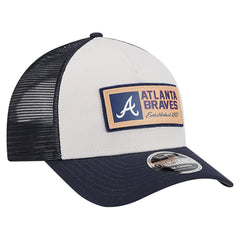 Atlanta Braves New Era Text A-Frame Trucker 9FORTY Hat | MLB For sale