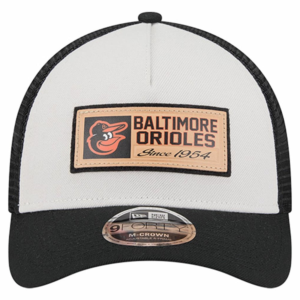 Baltimore Orioles New Era Text A-Frame Trucker 9FORTY Hat | MLB Sale