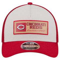 Cincinnati Reds New Era Text A-Frame Trucker 9FORTY Hat | MLB On Sale