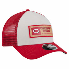 Cincinnati Reds New Era Text A-Frame Trucker 9FORTY Hat | MLB On Sale
