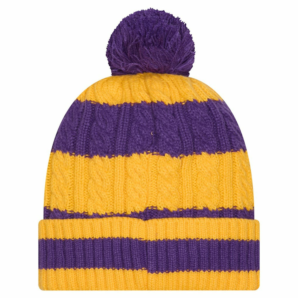 Minnesota Vikings New Era Women's Braided Cuffed Knit Hat with Pom