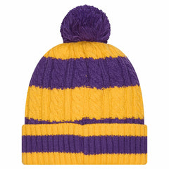 Minnesota Vikings New Era Women's Braided Cuffed Knit Hat with Pom
