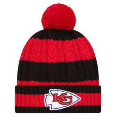 Kansas City Chiefs New Era Women's Braided Cuffed Knit Hat with Pom