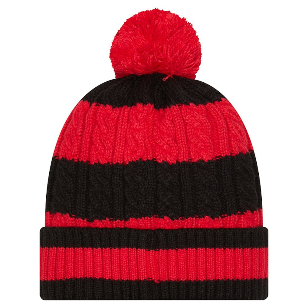 Kansas City Chiefs New Era Women's Braided Cuffed Knit Hat with Pom