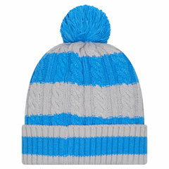 Detroit Lions New Era Women's Braided Cuffed Knit Hat with Pom