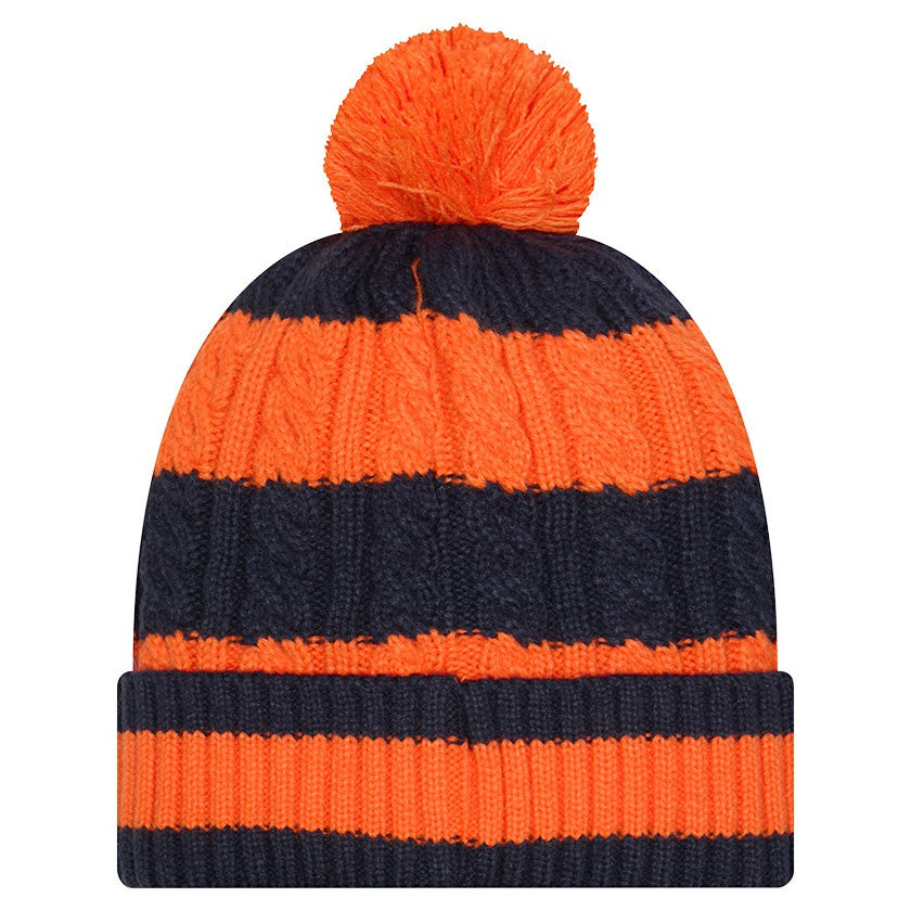 Denver Broncos New Era Women's Braided Cuffed Knit Hat with Pom