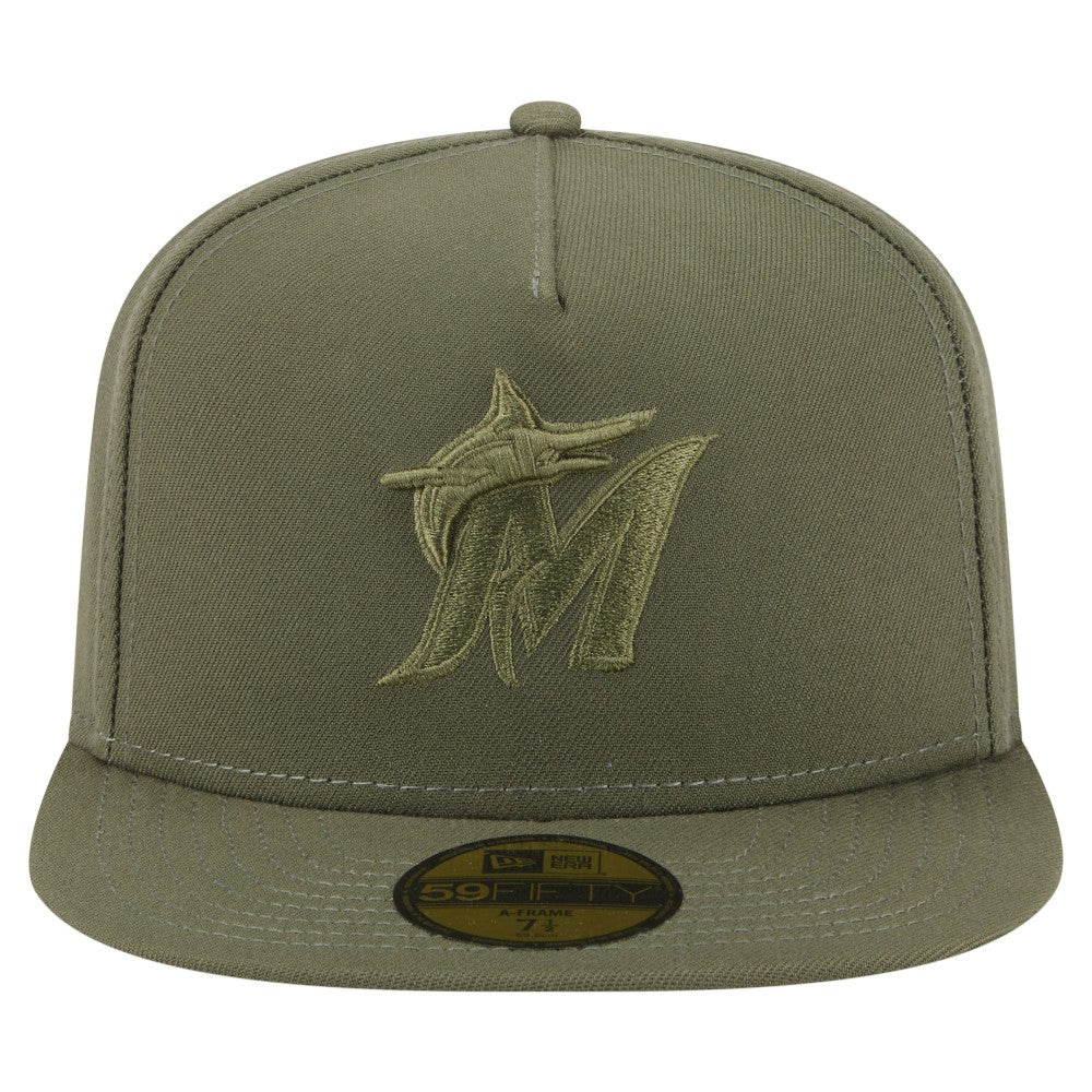 Miami Marlins New Era Color Pack A-Frame 59FIFTY Fitted Hat | MLB Discount