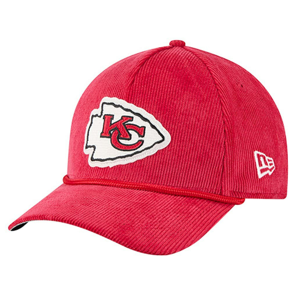 Kansas City Chiefs New Era Cord Corduroy 9FORTY A-Frame Adjustable Hat