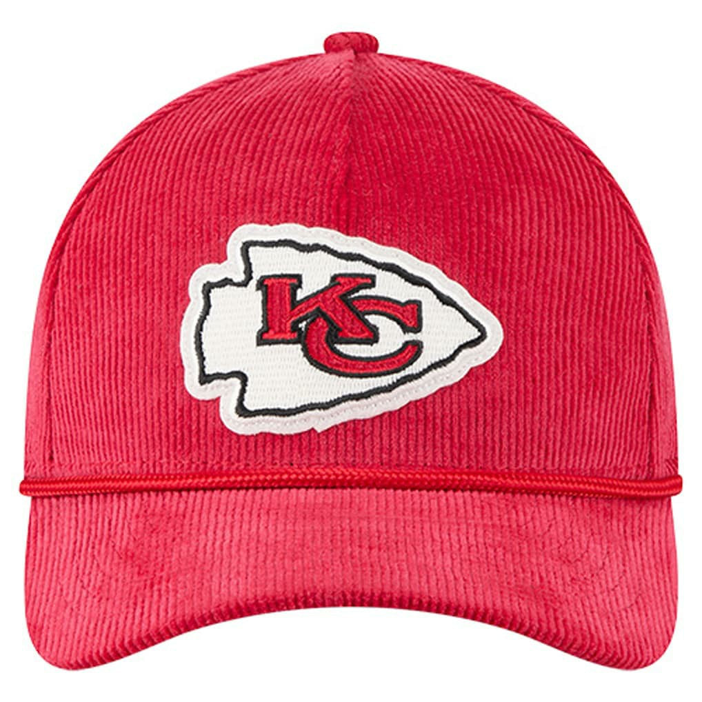 Kansas City Chiefs New Era Cord Corduroy 9FORTY A-Frame Adjustable Hat