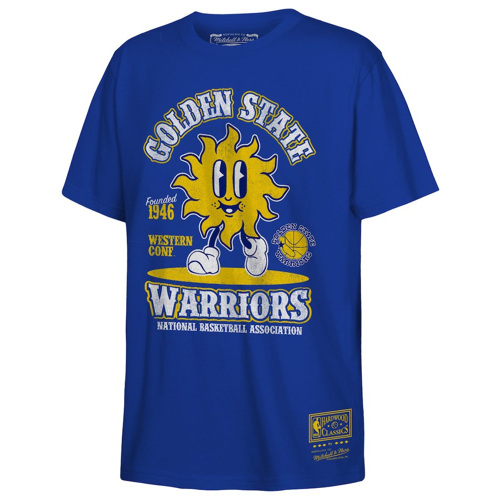 Golden State Warriors Youth Retro Mascot Script T-Shirt sale Discount