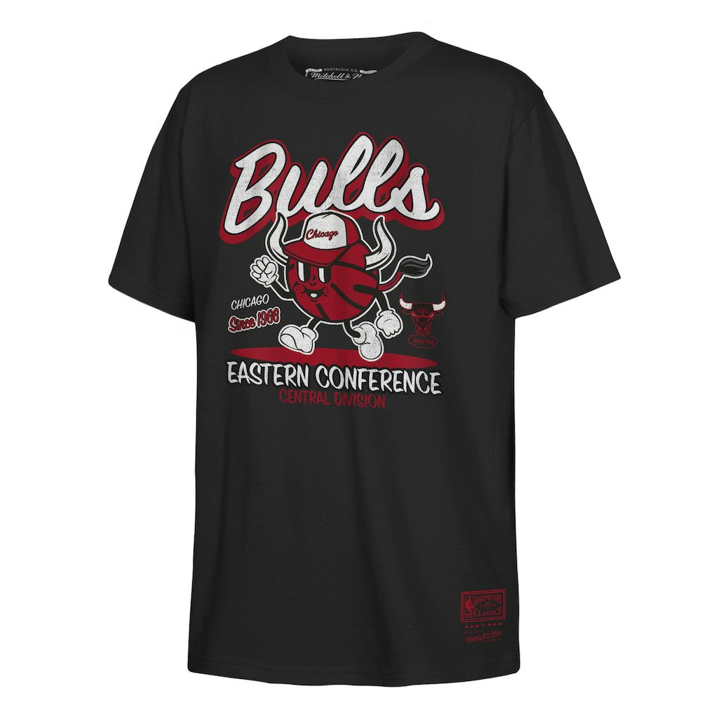 Chicago Bulls Youth Retro Mascot Script T-Shirt sale New