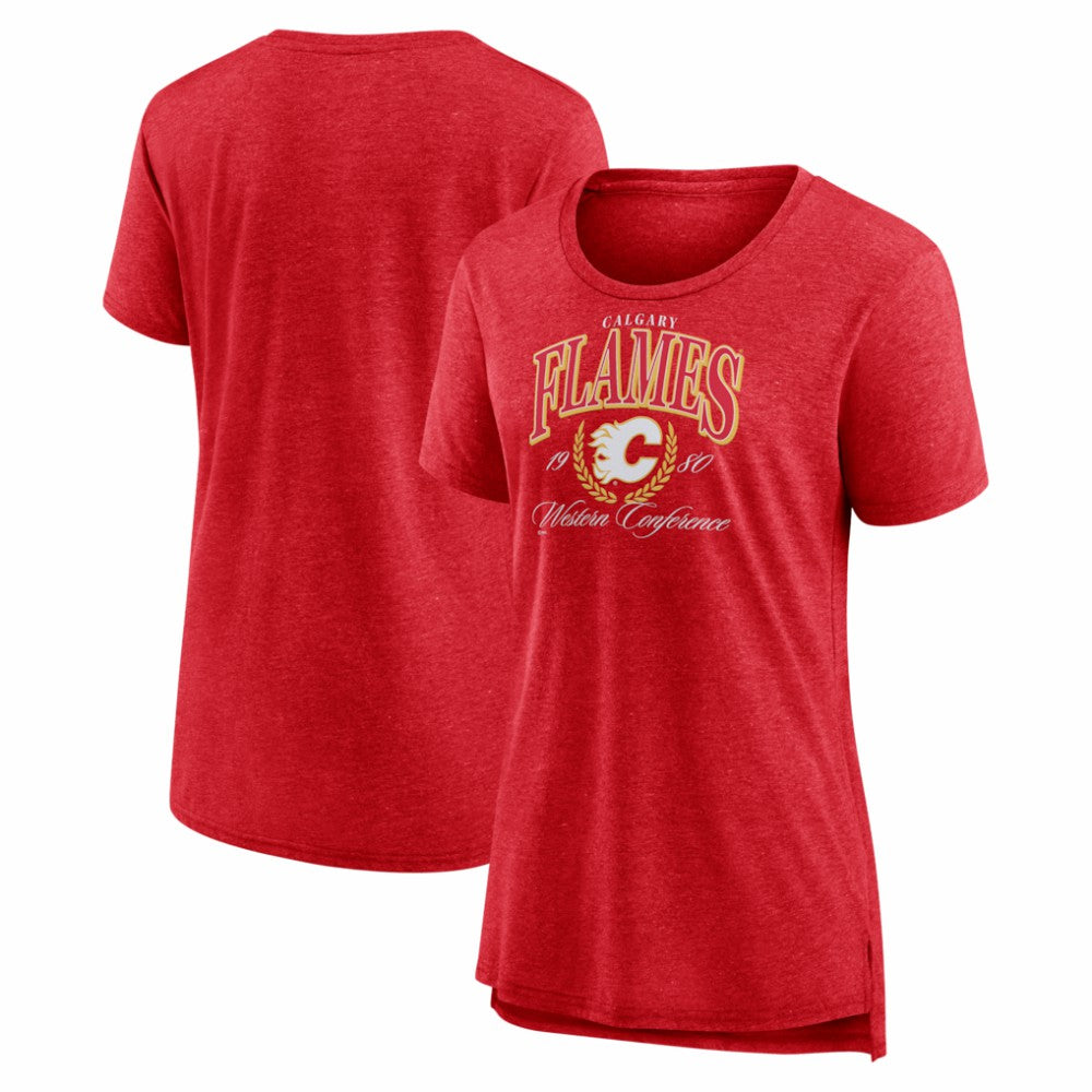 Calgary Flames Women's Reign Supreme Tri-Blend T-Shirt Outlet