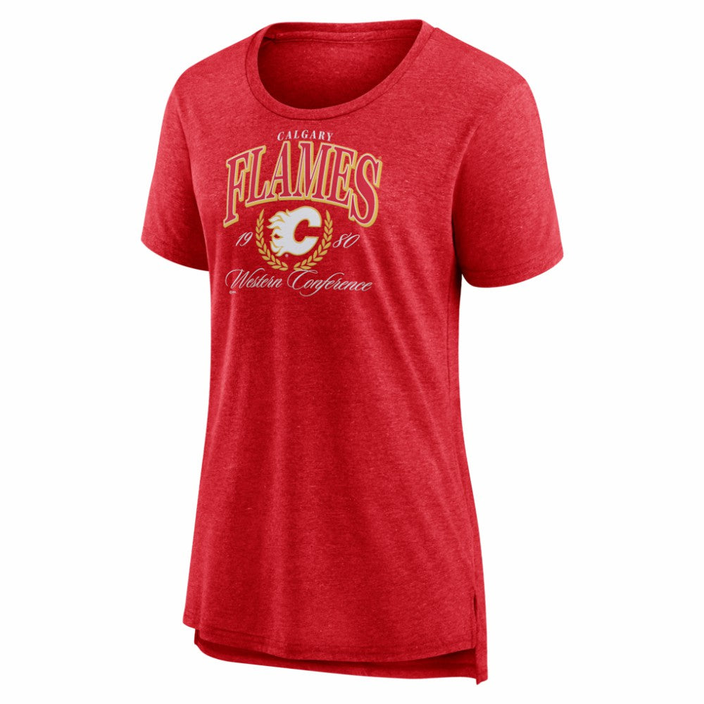 Calgary Flames Women's Reign Supreme Tri-Blend T-Shirt Outlet