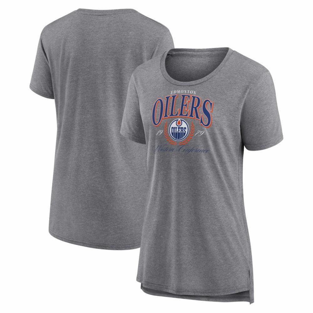 Edmonton Oilers Women's Reign Supreme Tri-Blend T-Shirt For Sale