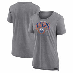Edmonton Oilers Women's Reign Supreme Tri-Blend T-Shirt For Sale