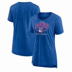 New York Rangers Women's Reign Supreme Tri-Blend T-Shirt On Sale