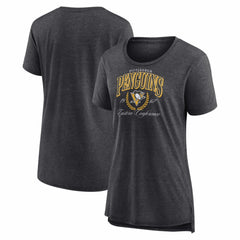 Pittsburgh Penguins Women's Reign Supreme Tri-Blend T-Shirt On Sale