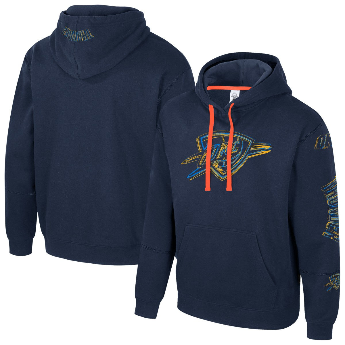 Oklahoma City Thunder Stadium Essentials Unisex Elementized Pullover Hoodie New