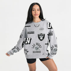 Las Vegas Raiders  Gameday Couture Women's Always On Repeat Fleece Sweatshirt