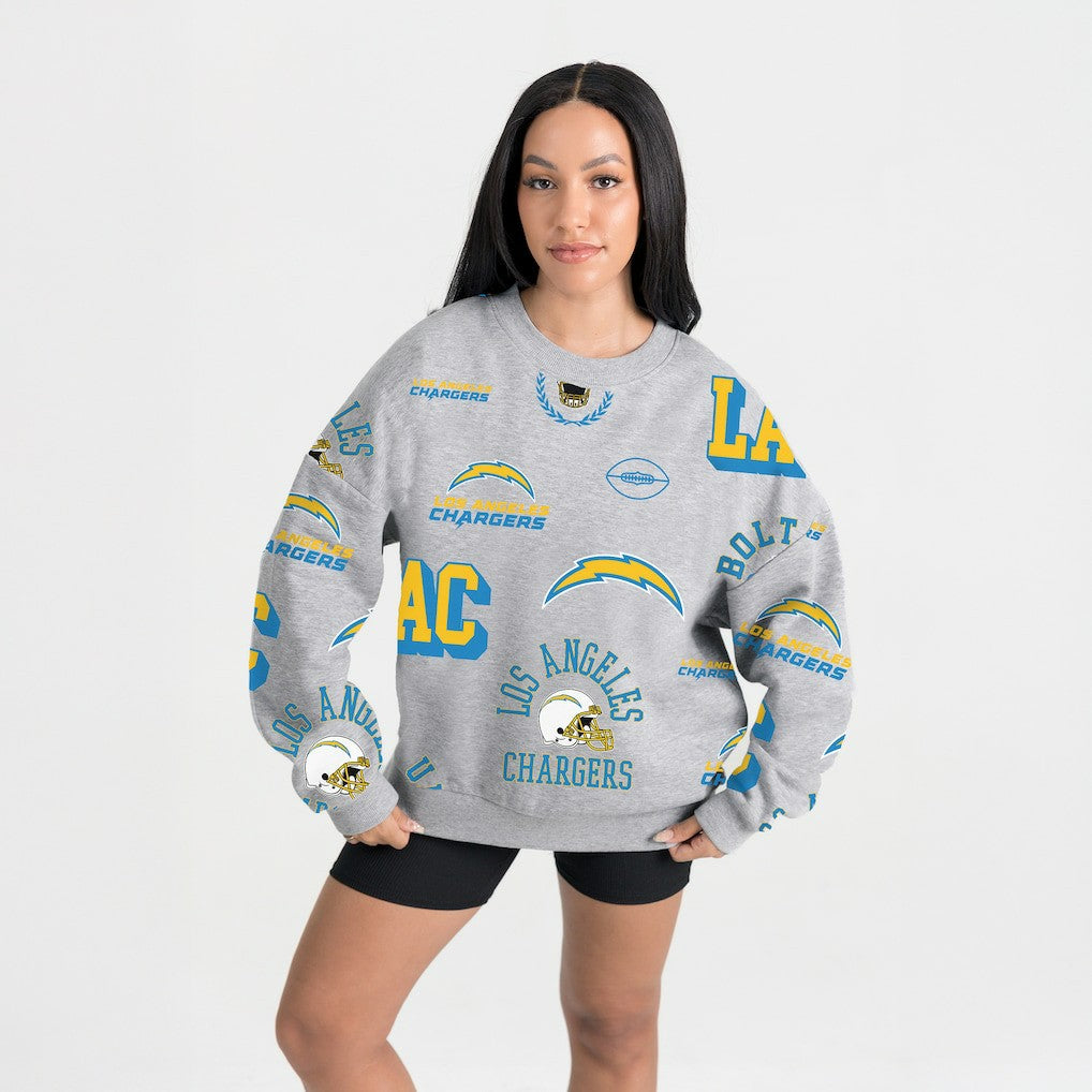 Los Angeles Chargers  Gameday Couture Women's Always On Repeat Fleece Sweatshirt