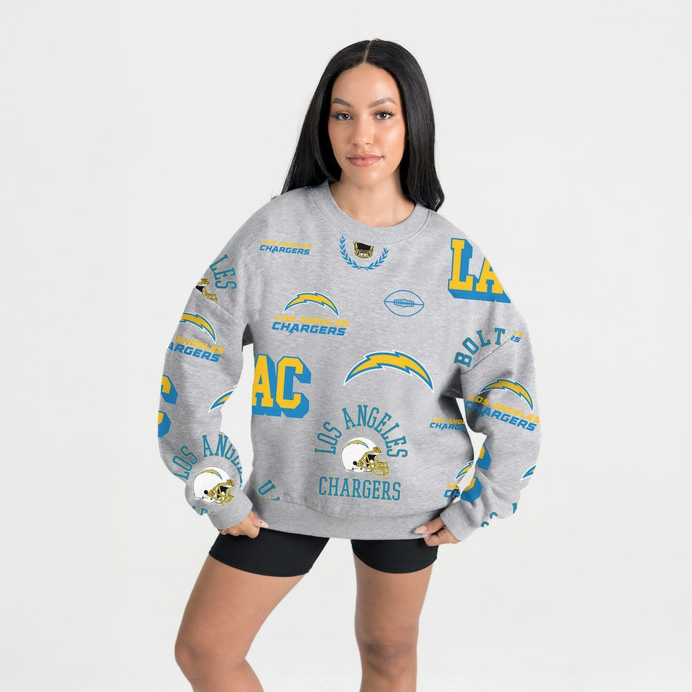 Los Angeles Chargers  Gameday Couture Women's Always On Repeat Fleece Sweatshirt