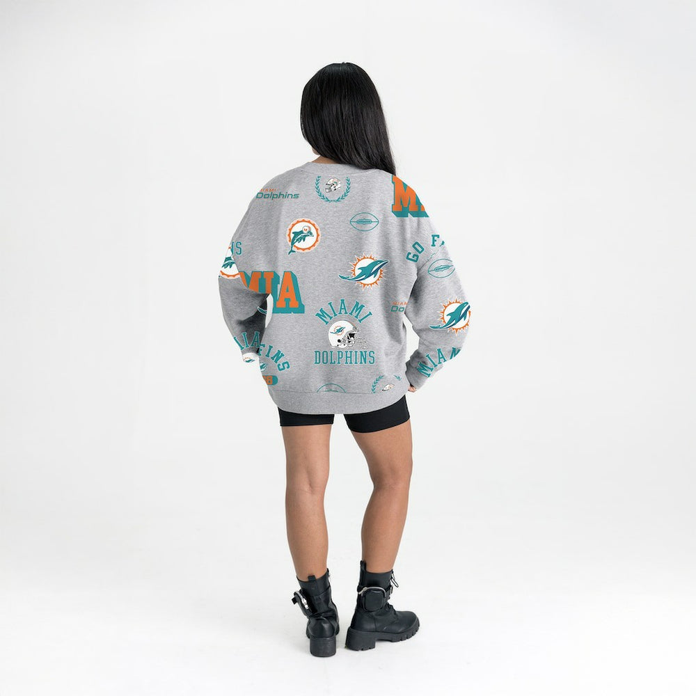 Miami Dolphins  Gameday Couture Women's Always On Repeat Fleece Sweatshirt
