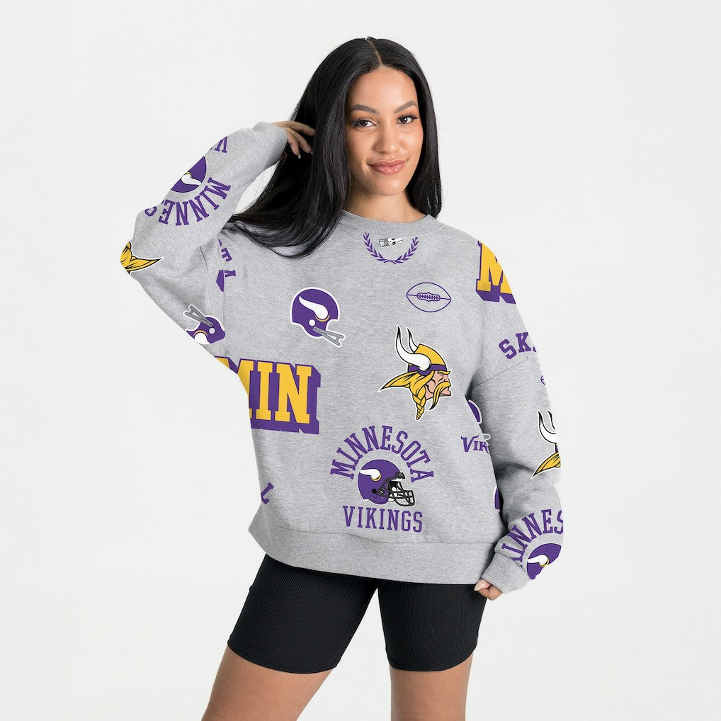 Minnesota Vikings  Gameday Couture Women's Always On Repeat Fleece Sweatshirt